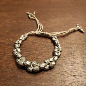 Silver beaded bracelet